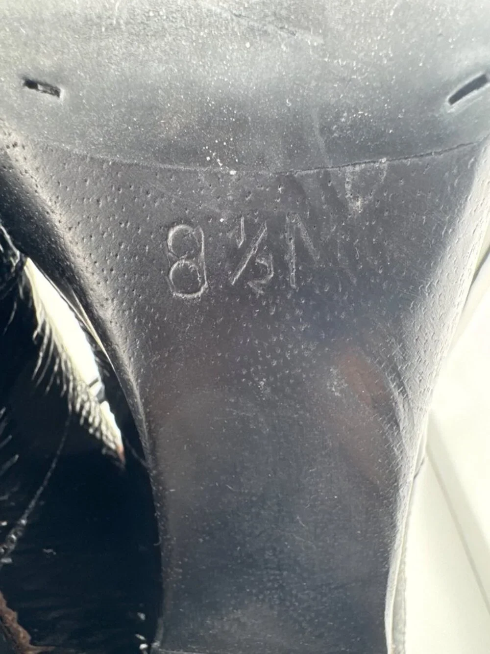 Michael Kors Panama Oxford Heels 8.5M Black Patent Leather Platform Office Siren